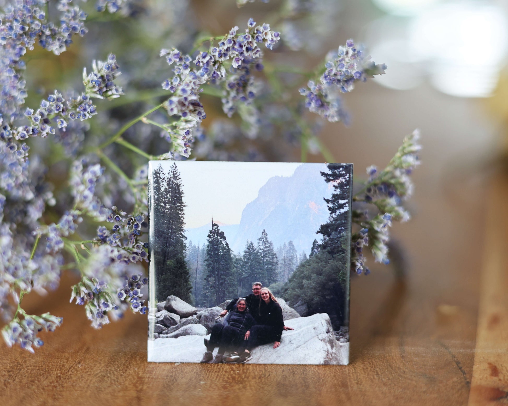 Foto magneet met familie op vakantie